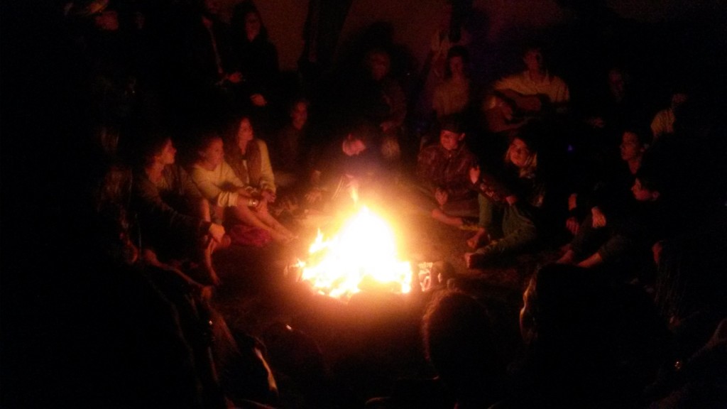 Around a campfire at Prana