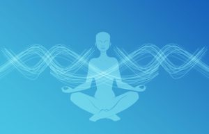 Picture of a woman meditating and breathing as a way to link mind and body to direct energy