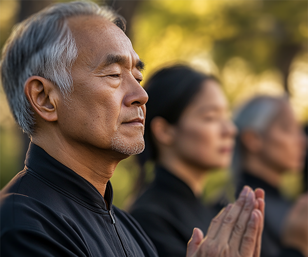 Man focusing to show how Qigong takes the development of presence to a different level
