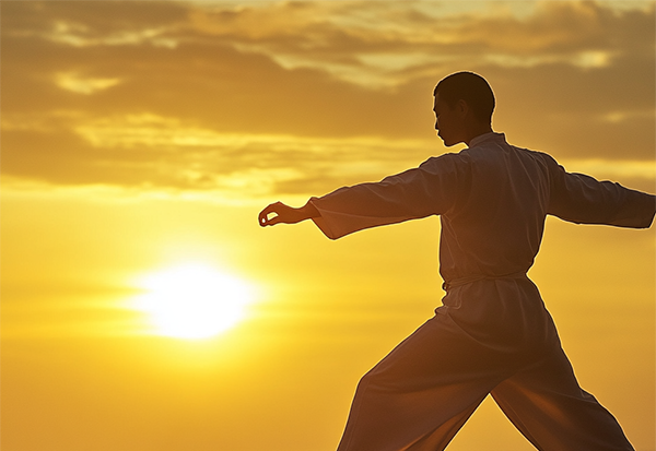 Man practicing qigong to show that qigong offers tools for nurturing the sympathetic nervous system