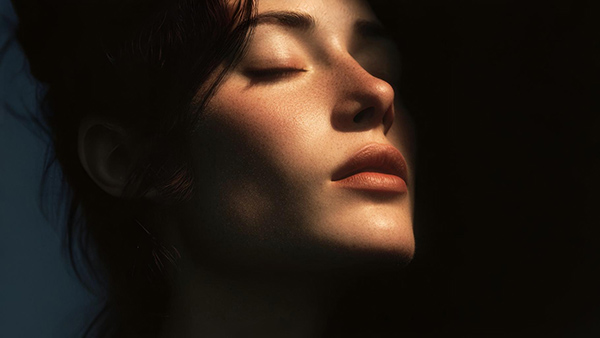 Person breathing to show how our breath acts as a valuable bridge between our conscious and unconscious awareness