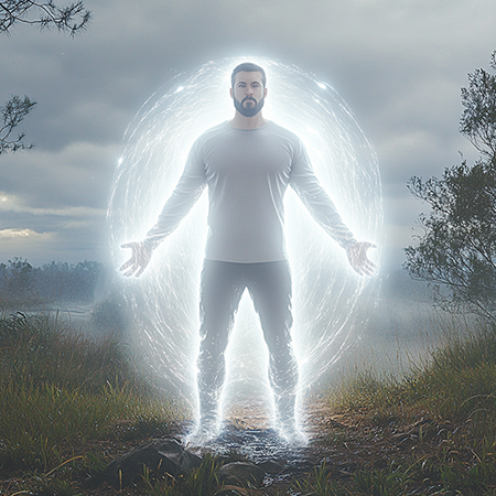 Person whose energy is getting stronger to show how Zhan Zhuang can also be used as a way to strengthen specific aspects of your energy or parts of your body